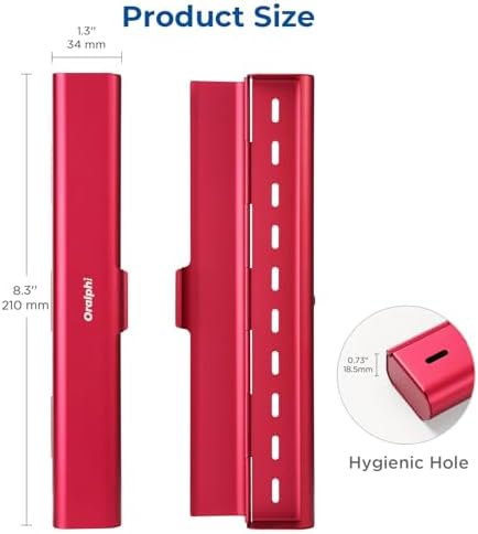 Aluminum Toothbrush Travel Case, Portable Travel Toothbrush Holder, Durable Manual Toothbrush Box Container for Traveling, Bathroom, Camping, Business Trip-Red - Image 5