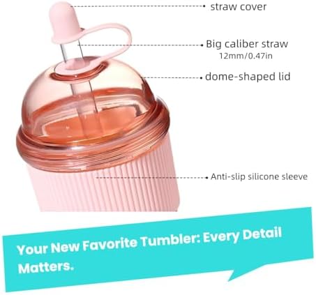 Reusable Iced Coffee Cups with Lids and Straws 17oz, Boba Cup with Straw, Tumbler with Silicone Sleeve for Cold Drinks, Iced Coffee, Bubble Tea ，White - Image 4