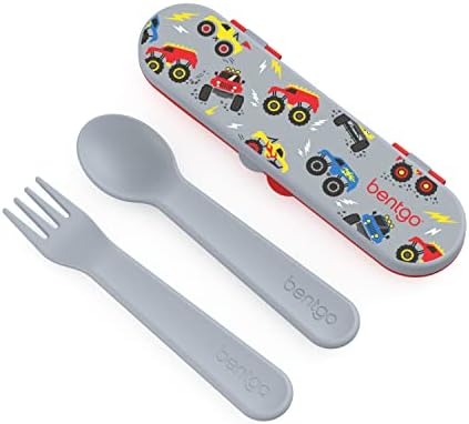 Bentgo Kids Plastic Utensil Set with Fork, Spoon, & Storage Case by Unknown