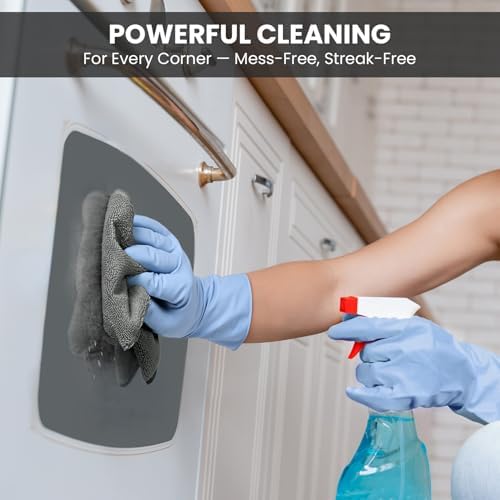 SIFANGKE Microfiber Cleaning Cloth, 12 Pack Grey Cleaning Rags for Housekeeping, Reusable Microfiber Towels for Car, Kitchen, Bathroom and Household Cleaning Supplies, 11.8"X11.8" - Image 6