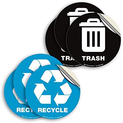 iSYFIX Recycle Sticker for Trash Can, 6 Pack, 5 inch by iSYFIXPremiumLetterNumberSigns