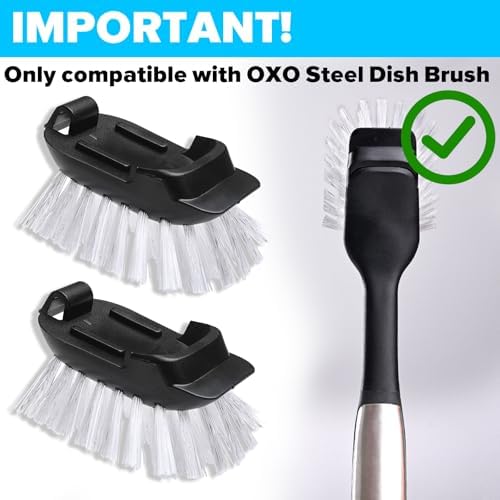 Dish Brush Refill for OXO Steel Dish Brush, 8 Pack - Image 2