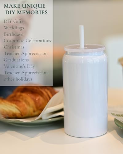 6 Pack 16 oz Sublimatable Tumbler, Insulated Tumbler with Straw - Image 7