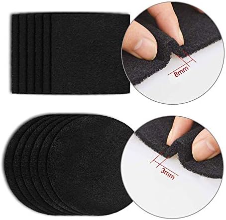 Compost Bin Filters, 12 Pcs, Activated Carbon Filters for 1/1.3 Gallon Compost Bin, Kitchen Compost Pail, 6 Round 6.5 inch and 6 Square 4.65 inch Diameter - Image 4