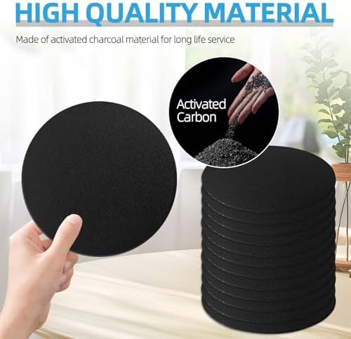 12 Pack Compost Filter for Countertop Bin, 6.7 Inch Charcoal Filters - Image 5