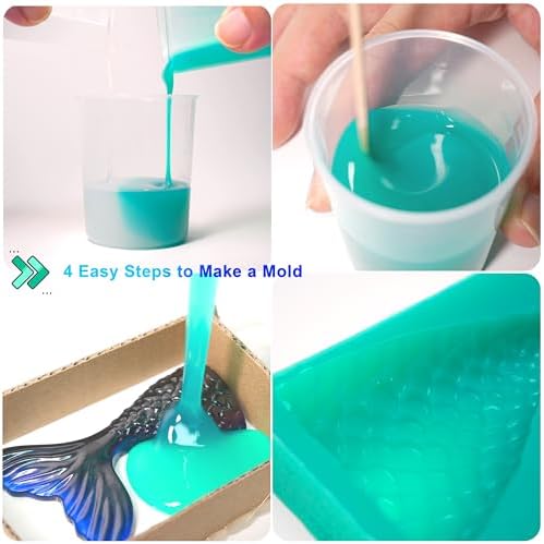 BBDINO Super Elastic Silicone Mold Making Kit 8A Clear 1 Gallon 8.8 lbs - Image 6