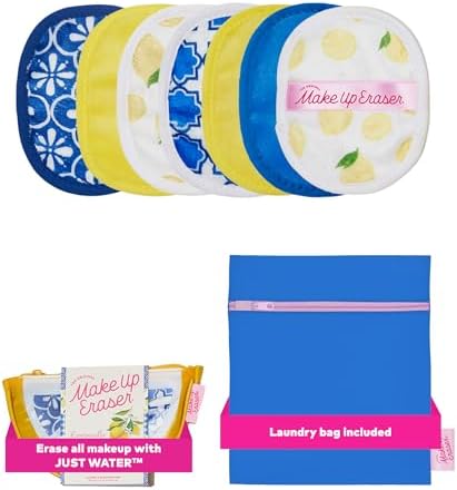 The Original MakeUp Eraser 7-Day Set, Erase All Makeup With Just Water, Including Waterproof Mascara, Eyeliner, Foundation, Lipstick, Sunscreen, and More! Limoncello, 7ct. by MakeupEraser