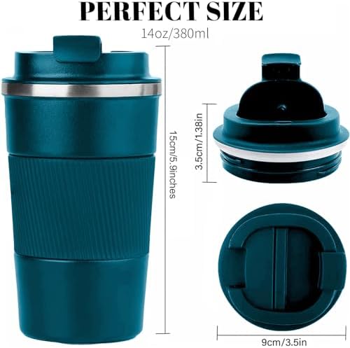 Insulated Travel Coffee Mug, Stainless Steel Coffee Cup with Leakproof Lid - Image 3