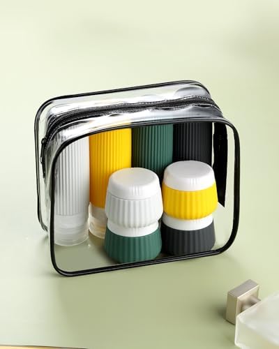 Mrsdry Travel Bottles for Toiletries 8 Pack, TSA Approved 3 oz Travel Containers with Clear Bag, Leak Proof Silicone Squeezable Essentials Jars - Image 5