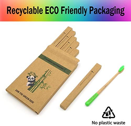 Virgin Forest Bamboo Toothbrushes 6pk, Charcoal Soft Sensitive Gums - Image 6