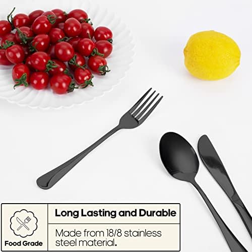 Quatish Travel Utensils with Case, Stainless Steel Cutlery Set, Black - Image 5
