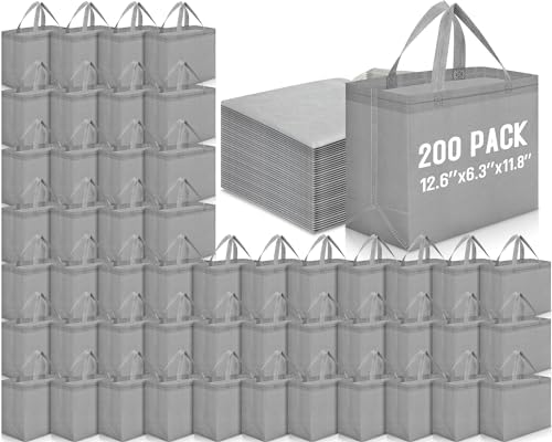 Windyun Reusable Grocery Bags Non Woven with Handles by Windyun