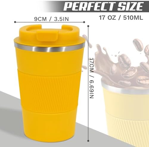 Vacuum Insulated Stainless Steel Travel Coffee Mug,Leak Proof Cup with Lid - Image 4