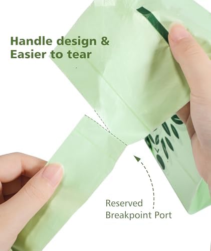 6-8 Gallon Kitchen Trash Bags With Handle Tie 60 Packs AYOTEE Compost Bags - Image 4