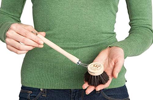 Redecker Dish Brush, Horsehair Bristles, 2 Inch Round, Single – Wooden Dish Brush for Glassware & Everyday Dishwashing, Made in Germany - Image 3