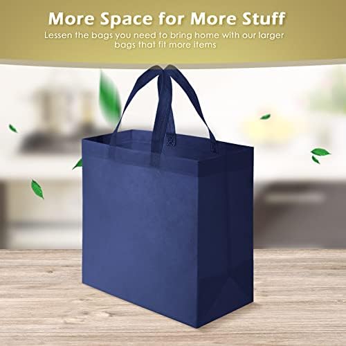 Reginary 100 PCS Non Woven Tote Bags Bulk,Navy Blue - Image 6