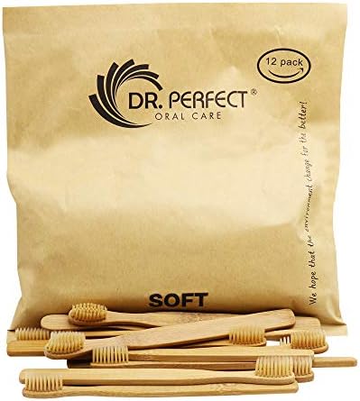 DR PERFECT Natural Bamboo Toothbrush Soft Bristles for Adults Pack of 12 - Image 2
