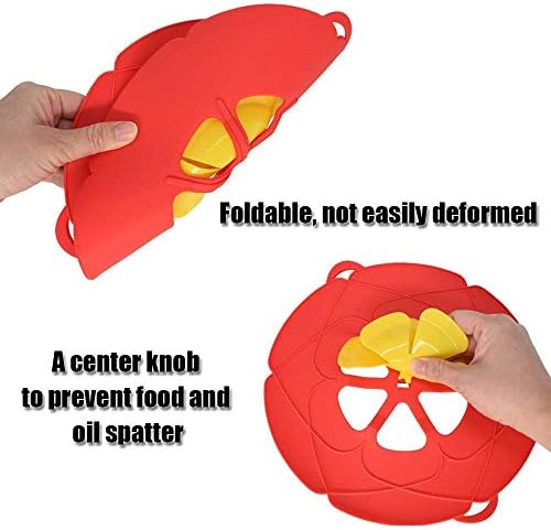 2 Pack Spill Stopper Lid Cover, 10.2 inch and 11 inch, Boil Over ‎Spill Stopper, Microwave Splatter Food Cover, BPA-Free Silicone Lids and Dishwasher Safe, for Home Kitchen - Image 3
