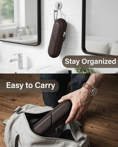 ProCase Toothbrush Travel Case for Oral-B/Oral-B Pro 1000 1500 5000 7000 7500 6000 9600/Philips Sonicare 4100 5100 1100 6100 5300 Oral-B iO Electric Toothbrush Portable Hard Container -Chocolate - Image 4