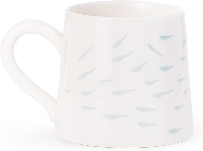 10.6oz Premium Jadeite Ceramic Coffee Mug, Handcrafted Fish Pattern Cute Ceramic Mug - 1340℃ High-Fire Lead-Free Mug for Morning Coffee/Afternoon Tea, Unique Gift | Microwave & Dishwasher Safe
