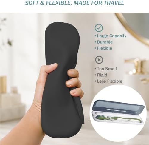 Silicone Toothbrush Travel Case, Pro Large Toothbrush Case for Traveling - Image 4
