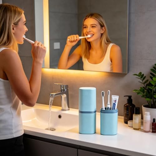 Toothbrush and Toothpaste Travel Case, 2-in-1 & Portable - Image 3