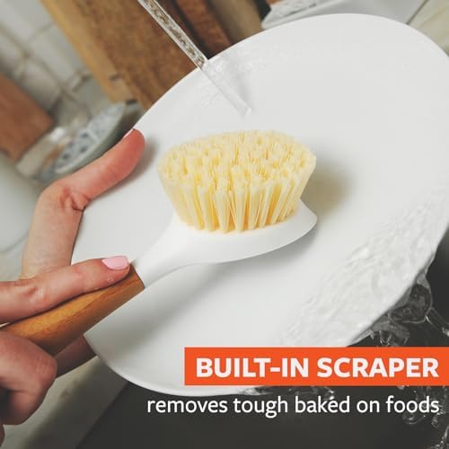 Full Circle Daily Dish Brush, Bamboo Grip & Strong Bristles for Pots & Pans - Image 5