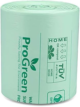 Compostable Trash Bags, Extra Thick, Compost Kitchen Bin Bags, Food Scraps Yard Waste Bags, ASTM D6400 BPI and TÜV AUSTRIA Certified (6 Gallon, Pack of 100) - Image 3