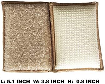 Natural Bamboo Sponges Kitchen Cleaning Sponges Reusable Dish Washing Sponges Super Absorbent 10 Packs - Image 2