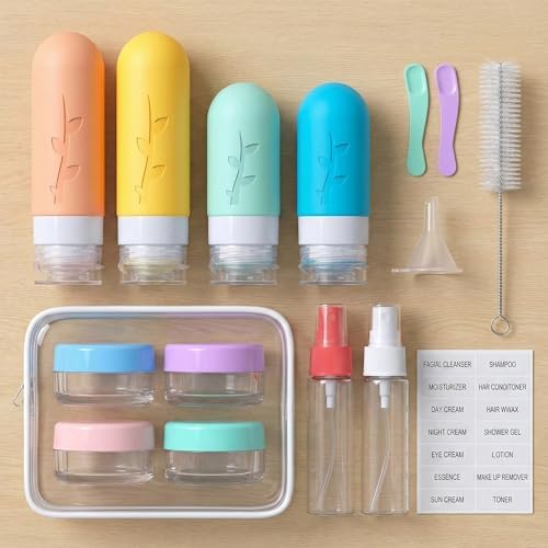 DEPOZA 16-Pack Travel Bottles for Toiletries with Clear Bag, White - Image 5