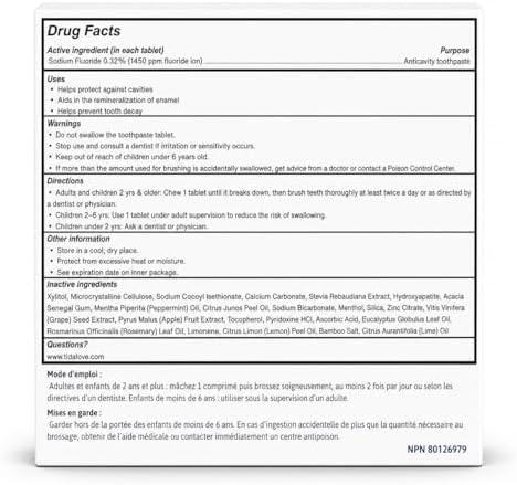 Fluoride Toothpaste Tablets with nHAp, Yuzu Mint, 1-Month Refill - Image 6