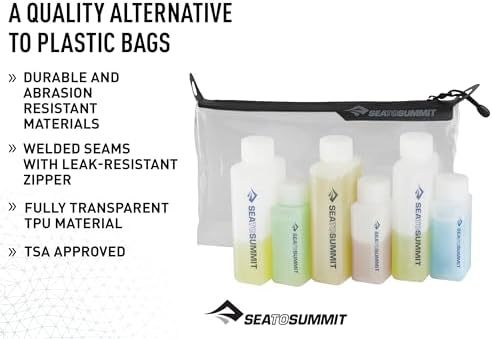 Sea to Summit Clear Zip Pouch with Travel Bottles, TSA Toiletry Kit - Image 2