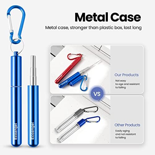 Ecoangel Cruise Ship Essentials, Reusable Metal Straws (4 Pack) - Image 3