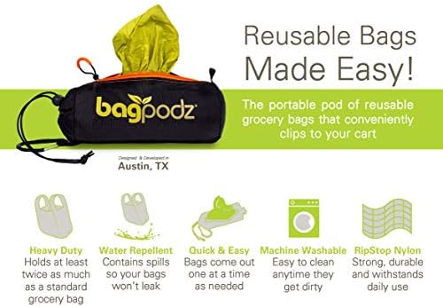 Reusable Grocery Bags, Foldable Shopping Bags in Pod, 10 Pack - Image 4