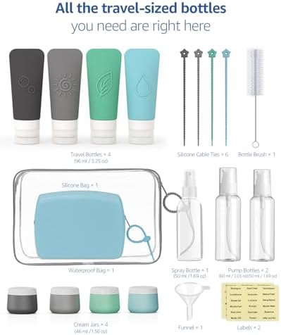 23 Pcs Travel Bottles for Toiletries,Travel Containers for Toiletries - Image 6