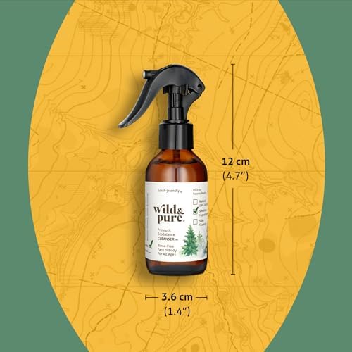 Wild & Pure Sensitive Skin Spray Body Wash (4oz) | Cleanser, Deodorizer, Moisturizer for Face, Hands, Body & Below the Belt | pH-Balanced, Microbiome-Friendly | EcoBalance Refillable Skincare - Image 5