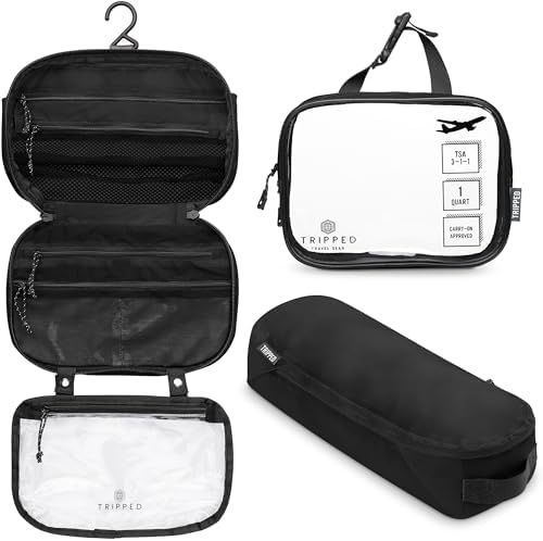 TRIPPED Travel Gear 3-Piece Travel Toiletry Bag Set by TRIPPEDTravelGear