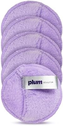 Plum Beauty Reusable Makeup Remover Pads - Soft Face Cleansing Pad, 5 Count by PALMPERFECT