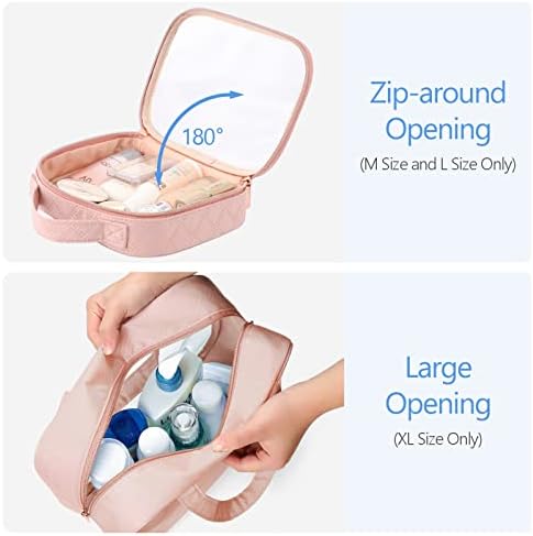 PACKISM Clear Makeup Bag Travel - TSA Approved Toiletry Bag, 3 Pack Pink - Image 2
