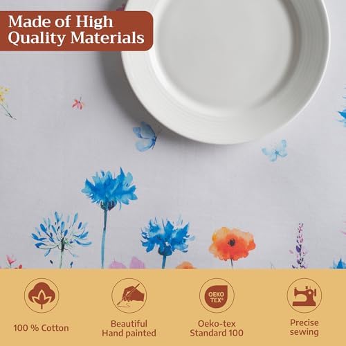 Maison d' Hermine Table Cloth Rectangle Table Reusable 100% Cotton 60"x120" - Image 3