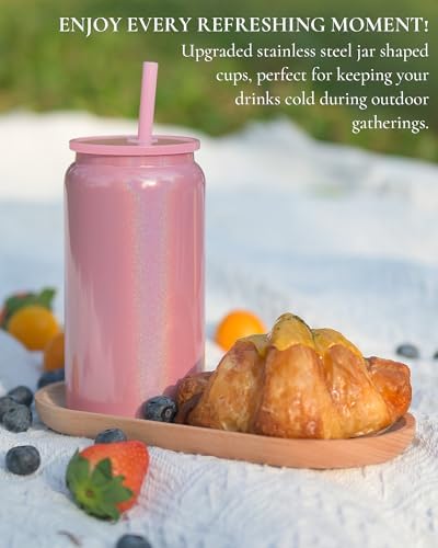6 Pack 16 oz Tumbler, Insulated Tumbler with Straw, Coffee Tumbler - Image 3