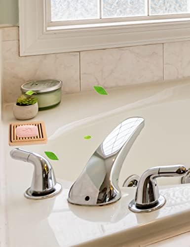 Home Bamboo Wood Soap Box Holder, Double Layer Draining Soap Box Hand Craft Bathtub Shower Dish Accessories Keeps Soap Dry… - Image 7
