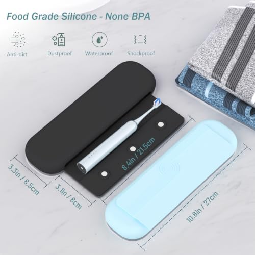 Silicone Toothbrush Travel Case, Pro Large Toothbrush Case for Traveling - Image 2