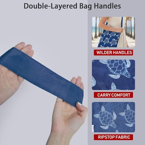 BeeGreen Reusable Grocery Shopping Bag -Travel Tote Bag - Foldable Compact Sturdy Bags - Image 6