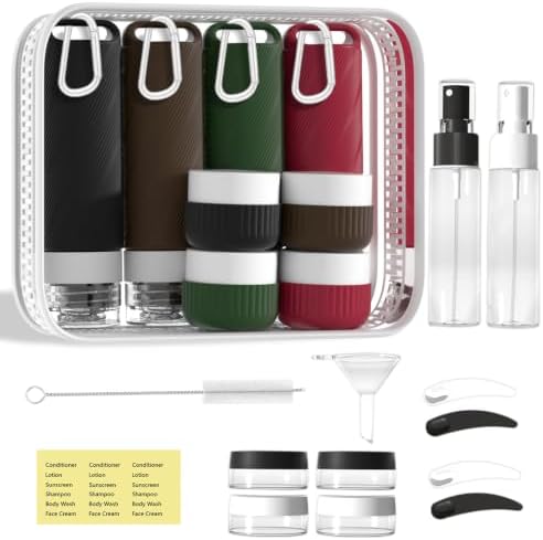 Travel Toiletry Containers 26Pcs Silicone Leakproof TSA Approved Set by Udihch
