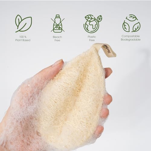 Natural Loofah Kitchen Scrubbing Pads, Vietnamese 100% Plant-Based Luffa, Multi-Purpose Dish Washing Sponges (Pack 4) - Image 6