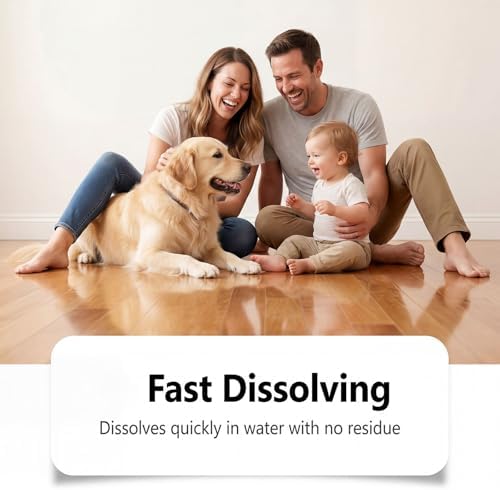 Floor Cleaning Tablets for Mopping, Multi-Surface Hard Floor Cleaner Pods for Wood, Tile & Marble, Quick Dry No Residue, Fresh Lemon Scent, Compatible with Robot Mops & Wet/Dry Vacuums (1pcs) - Image 5