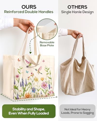 Miss Adola Cute Extra Large Canvas Grocery Tote Bag - Image 4