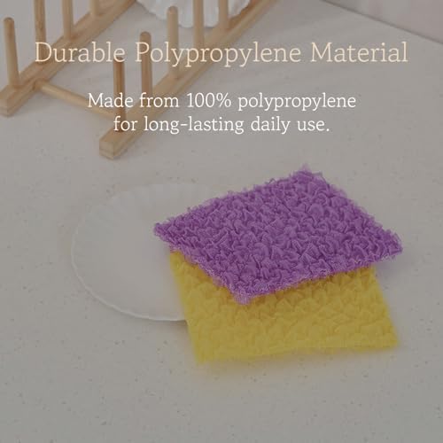 Korean Bubble Mesh Dish Scrubber, 8-Pack – Non-Scratch Kitchen Sponges, Quick-Drying Mesh Cleaning Cloths for Daily Dishwashing - Image 7
