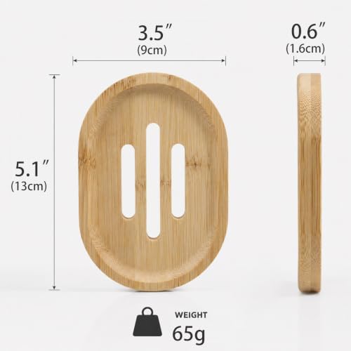 Bamboo Soap Dish, Soap Holder Soap Case Sponge Tray Sponge Drain Rack for Kitchen & Bathroom - Image 6